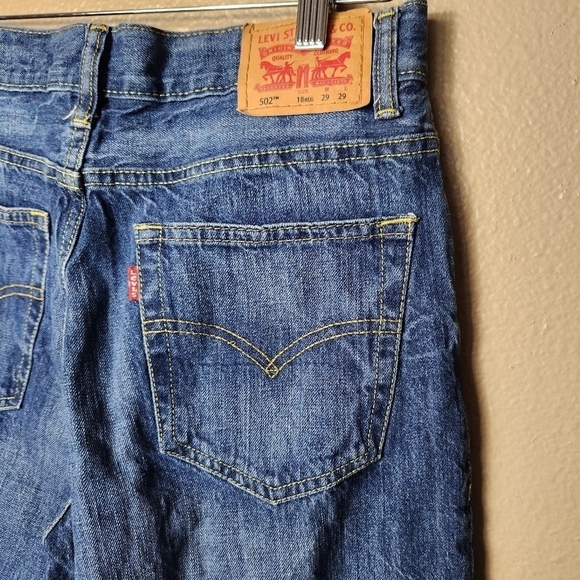 Levi's 502 Tapered Mid Rise Raw Hem Cropped Jeans-Size 29 - Picture 7 of 9